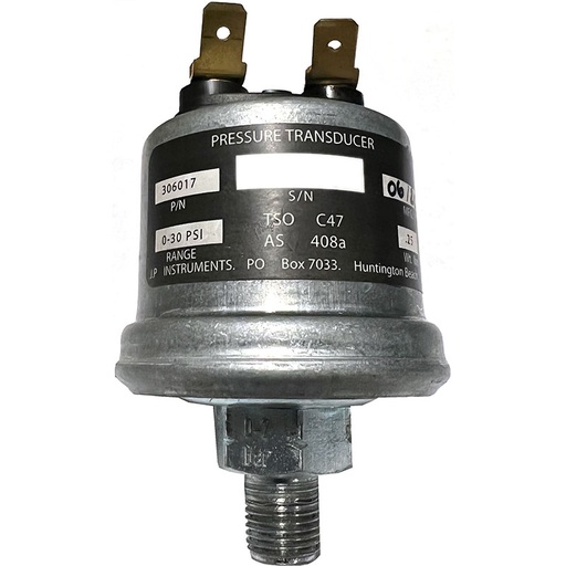 [RX1-10-03922] J.P. Instruments EDM Fuel Pressure Inject Sensor 1/8NPT 5-32PSI TSO