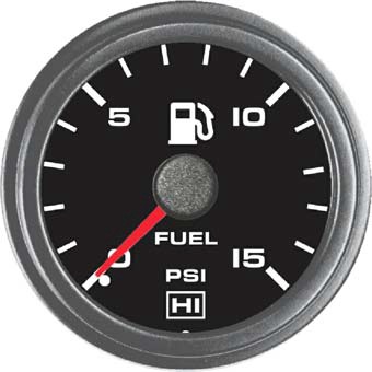 [RX1-10-05478] 2 Fuel Pressure Gauge 0 To 15 PSI Lighted