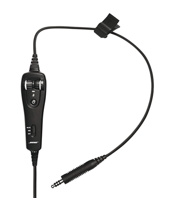 [RX1-11-13779] Bose A20 Cable Batt Powered Electret Mic Straight Helicopter Plug