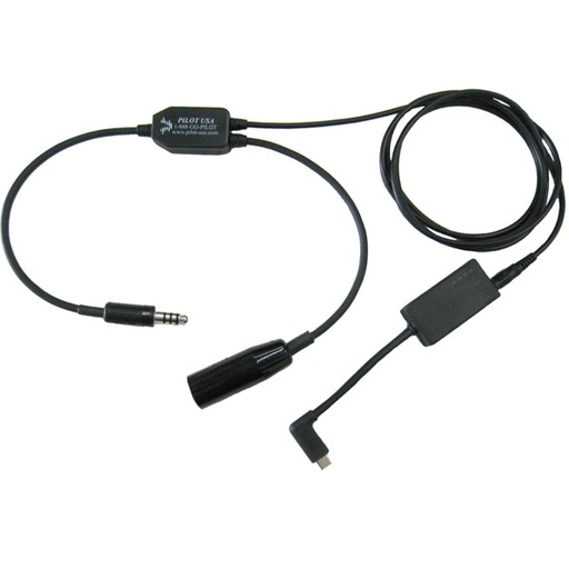 [RX1-11-15227] Pilot USA Gopro Audio Recorder Adapter Helicopter Military Headset
