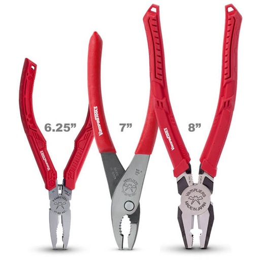 [RX1-12-05058] Vampliers 3-Pc Set S3B 6.25 7 Slip Joint & 8 Pro