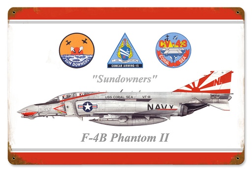[RX1-13-08489] Phantom Sundowner Metal Sign 18X12