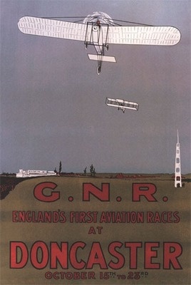 [RX1-13-17760] First Aviation Races Doncaster Postcard