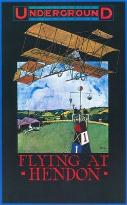 [RX1-13-17762] Underground Flying At Hendon Postcard