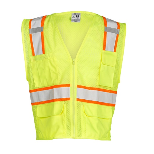 [RX1-13-24271] Kishigo Solid Front With Mesh Back Vest Xl