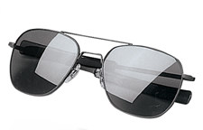 [RX1-14-02120] G.I. Type Pilots Aviator Sunglasses - Black/Smoke