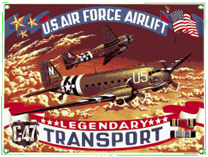 [RX1-14-03220] C47 Transport Porcelain Sign
