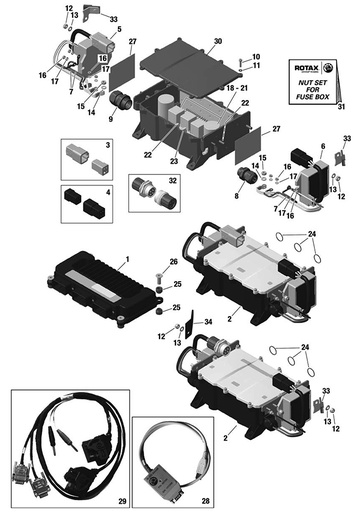[RX1-15-10629] ROTAX CERTIFIED FUSE BOX WRAPPED UP 881321