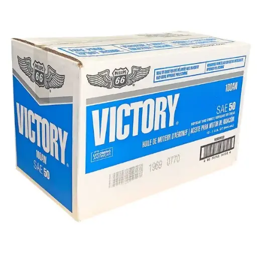 [RX1-08-13850] Phillips 66 Oil Victory Aviation 100AW SAE 50 - Case Of 12 Quarts