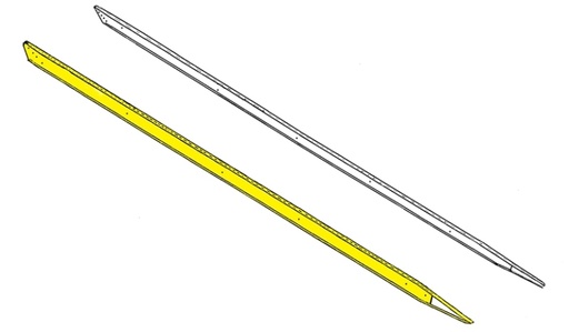 [RX1-05-12728] J-3 & PA-11 Front Right Wing Spar