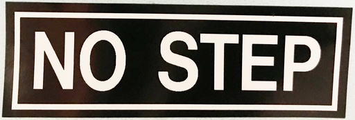 [RX1-09-42852] No Step Placard 1X3 White On Blk