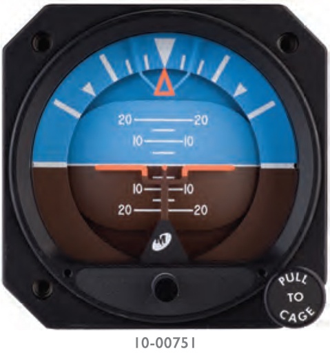 [RX1-10-00751] Mid-Continent Instruments and Avionics 3 Electric Attitude Indicator 10-32 VDC 4300-311