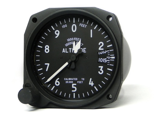 [RX1-10-05371] SKYSPORTS NON TSO 3-1/8 ALTIMETER 950-1050 MBAR 20K W/ STRIPES