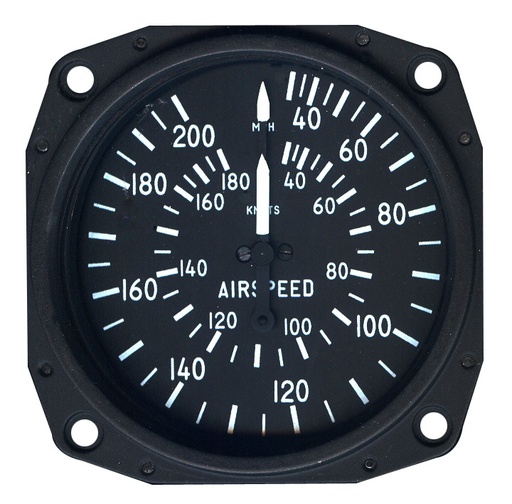 [RX1-10-05380] Skysports Non-TSO 3-1/8 Airspeed Indicator 30-200 MPH 30-180 Knt
