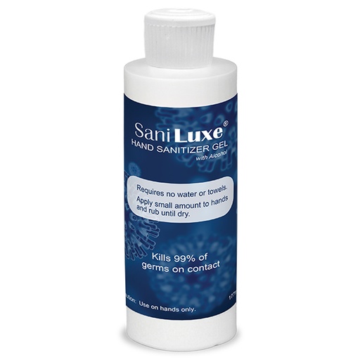 [RX1-09-05887] Celeste Alcohol Hand Sanitizer Gel Flat Bottom 6 Oz Bottle