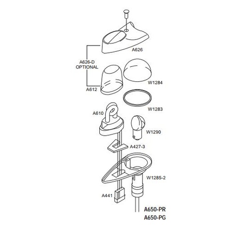[RX1-11-03734] Whelen A610M Strobe Tube Assembly - Molex Connector