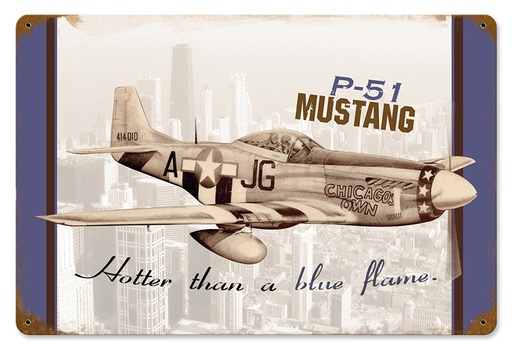 [RX1-13-08501] P-51 Chicago Metal Sign 18X12
