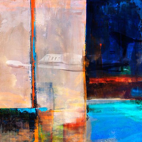 [RX1-13-13365] Martin Young Art Learjet Print 30X30