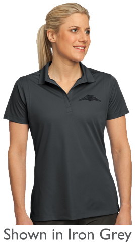 [RX1-13-13837] AOPA Ladies Micropique Sport Wick Polo Iron Gray Md