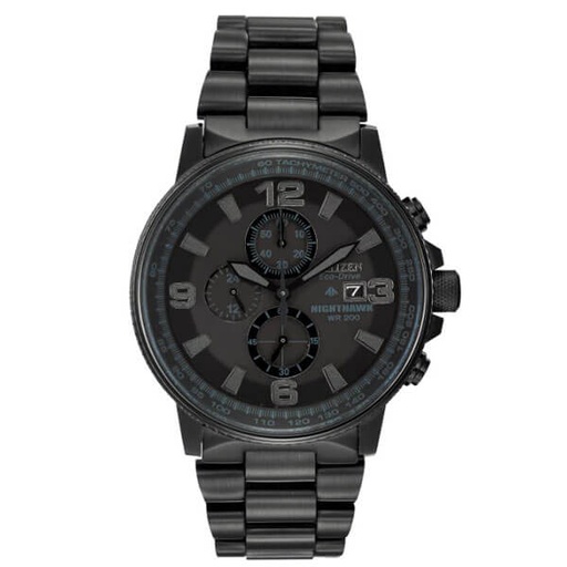 [RX1-13-16301] Citizen Nighthawk Black Stainless Steel Black Bezel