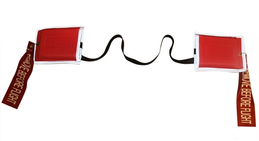 [RX1-13-19023] FORTI REMOVE BEFORE FLIGHT RED STREAMER PROP PAD GREY