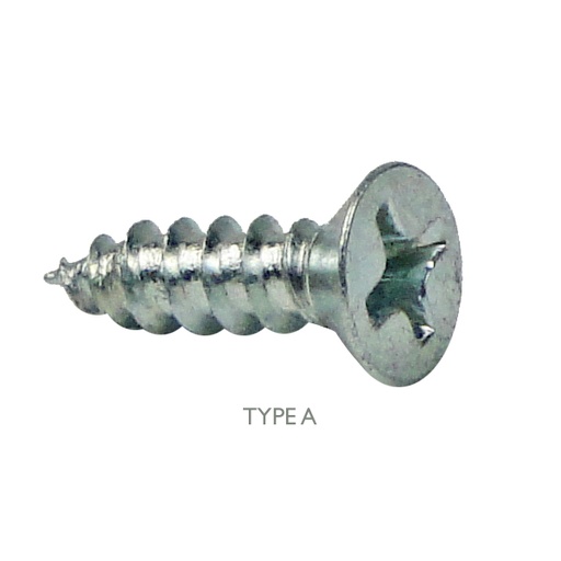 [RX1-FHA10X8] 10X1/2-A-Fl-Ph Zinc S.M. Screw
