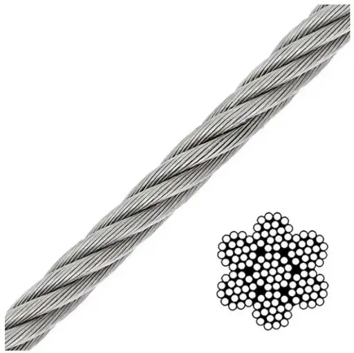 [RX1-05-04400] Control Cable 1/8 7X19 Galv