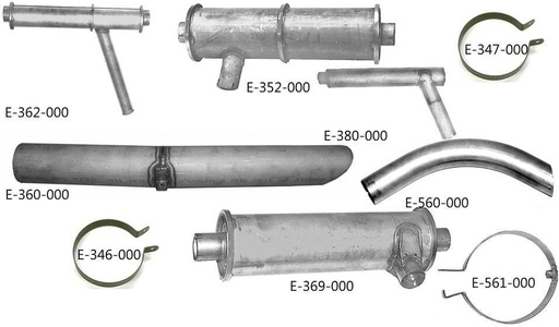 [RX1-05-05300] Bale Assembly For Piper Exhaust Systems