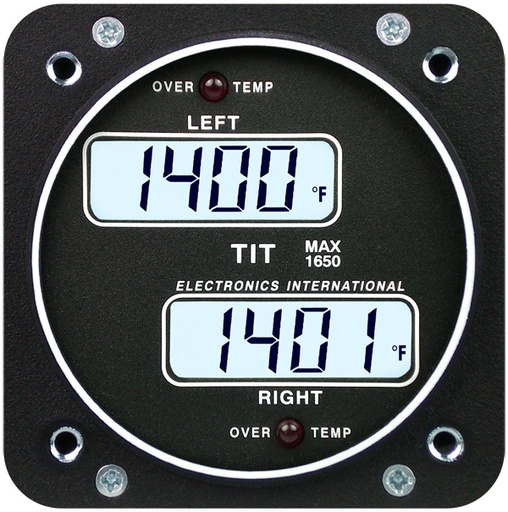 [RX1-10-02733] EI TT-1P PRIMARY TWIN ENGINE TIT TWO CHANNEL 2-1/4" TSO