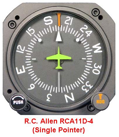 [RX1-10-02931] RC Allen 11D-7 Vacuum Directional Gyro With Heading Bug TSO