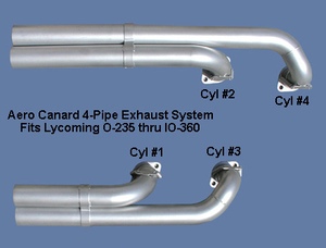 [RX1-08-07343] 4 CYL AERO-CAD 4 PIPE STACKS
