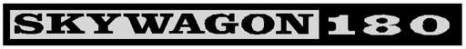[RX1-09-43558] Skywagon 180 Placard Black & Silver