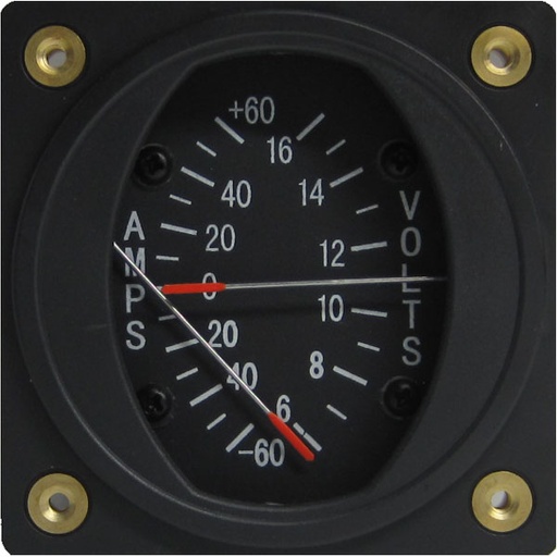 [RX1-10-03414] Swift 2-1/4 Amp / Voltmeter 60-0-60 A 6-16V