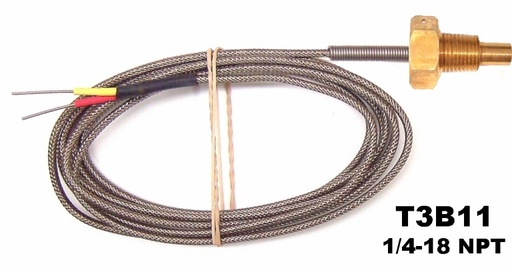 [RX1-10-05168] UMA T3B11 1/4-18 NPT TSO Type K Temperature Probe With 6 Lead