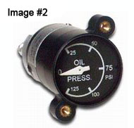 [RX1-10-12400] UMA 1-1/4 Mechanical Oil Pressure Gauge 0 - 125 PSI Non-TSO