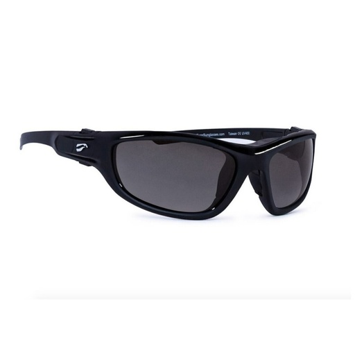 [RX1-13-16456] HAWK CONVERTIBLE SUNGLASSES MATTE BLACK SOLID GRAY TINT