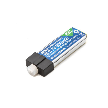 [RX1-13-18641] Glimpse 500Mah 1S 3.7V 25C Lipo High Current Umx Connector