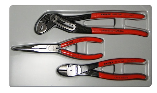 [RX1-15-08461] Knipex 3 Pc Universal Pliers Set With Alligator PliersSet