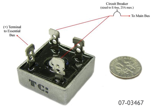 [RX1-07-03469] B&C 221-201 Essential Bus Diode With 15Watt Heatsink