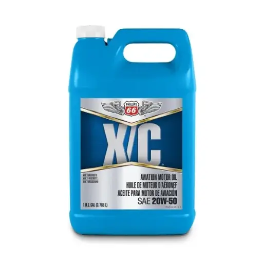 [RX1-08-13854] Phillips 66 X/C Aviation Oil 20W50 Case Of 4 Gal