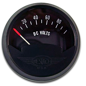[RX1-10-04184] Westach 2 Round Voltmeter 18-28 Volt With MarkinGS Non-TSO