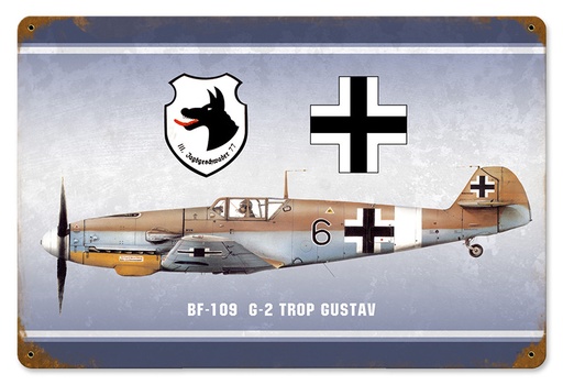 [RX1-13-08479] Trop Gustav Metal Sign 18X12