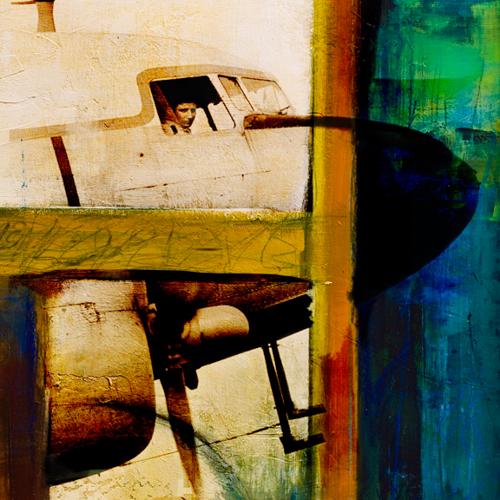 [RX1-13-13294] Martin Young Art Awaiting Clearance Douglas DC3 Print 36X36