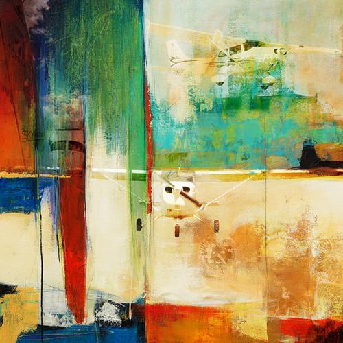 [RX1-13-13415] Martin Young Art Cessna 172 Skyhawk Print 30X30