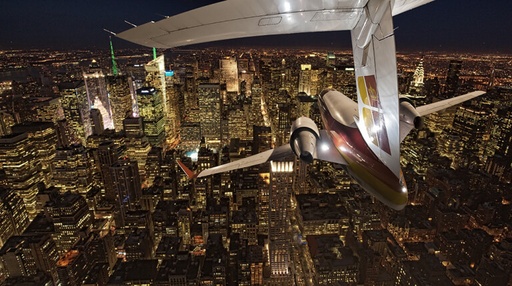 [RX1-13-13474] Jose Ocana Art Fly Me To Manhattan Print 33X22