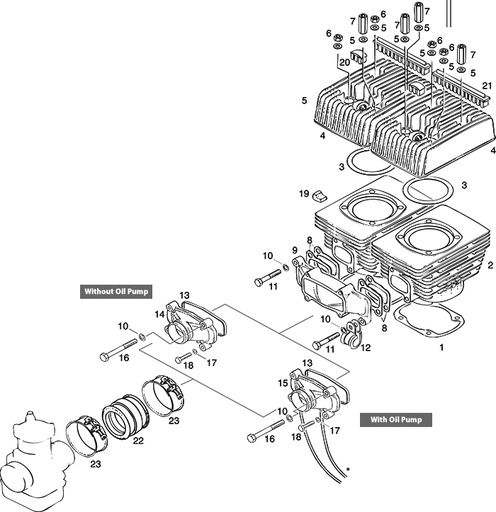 [RX1-15-01892] ROTAX 867-462 INTAKE COVER ASSY. OIL INJ.