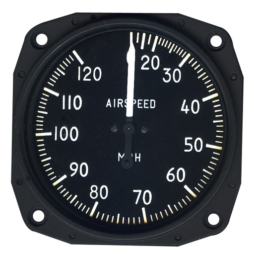 [RX1-AS022] 3 1/8 Airspeed Indicator 0-120Mph With Pitot