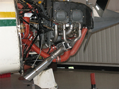 [RX1-08-06000] Power Flow Exhaust Beech 23/O360 Short Stack Ceramic