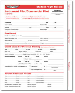 [RX1-13-01551] ASA Student Flight Record: Airplane Inst/Comm 4-Color