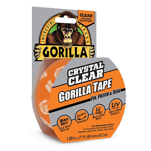 [RX1-09-04029] Gorilla Clear Repair Tape 1.88X27 Roll